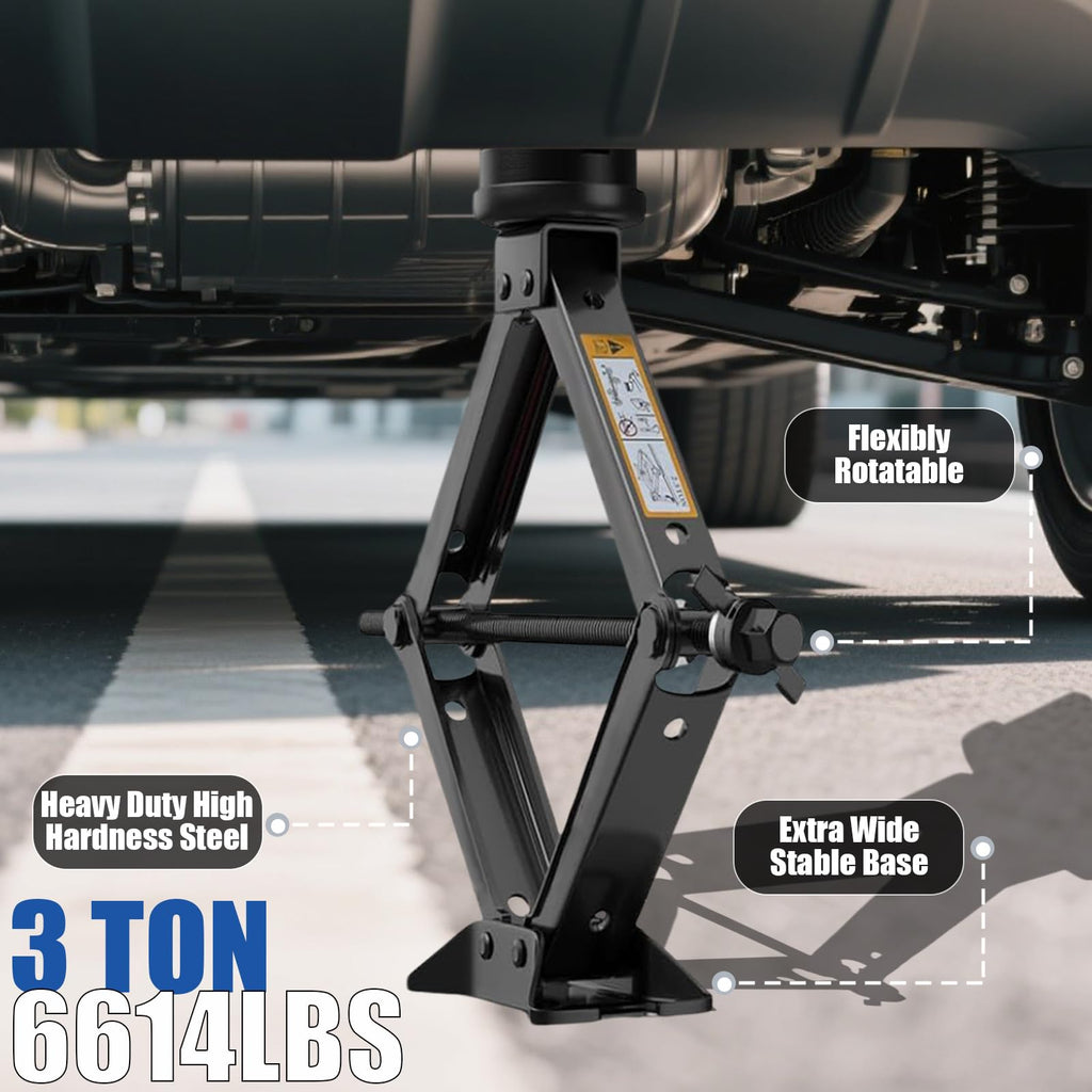 3 Ton Scissor Jack with Rubber Jack Pad G335