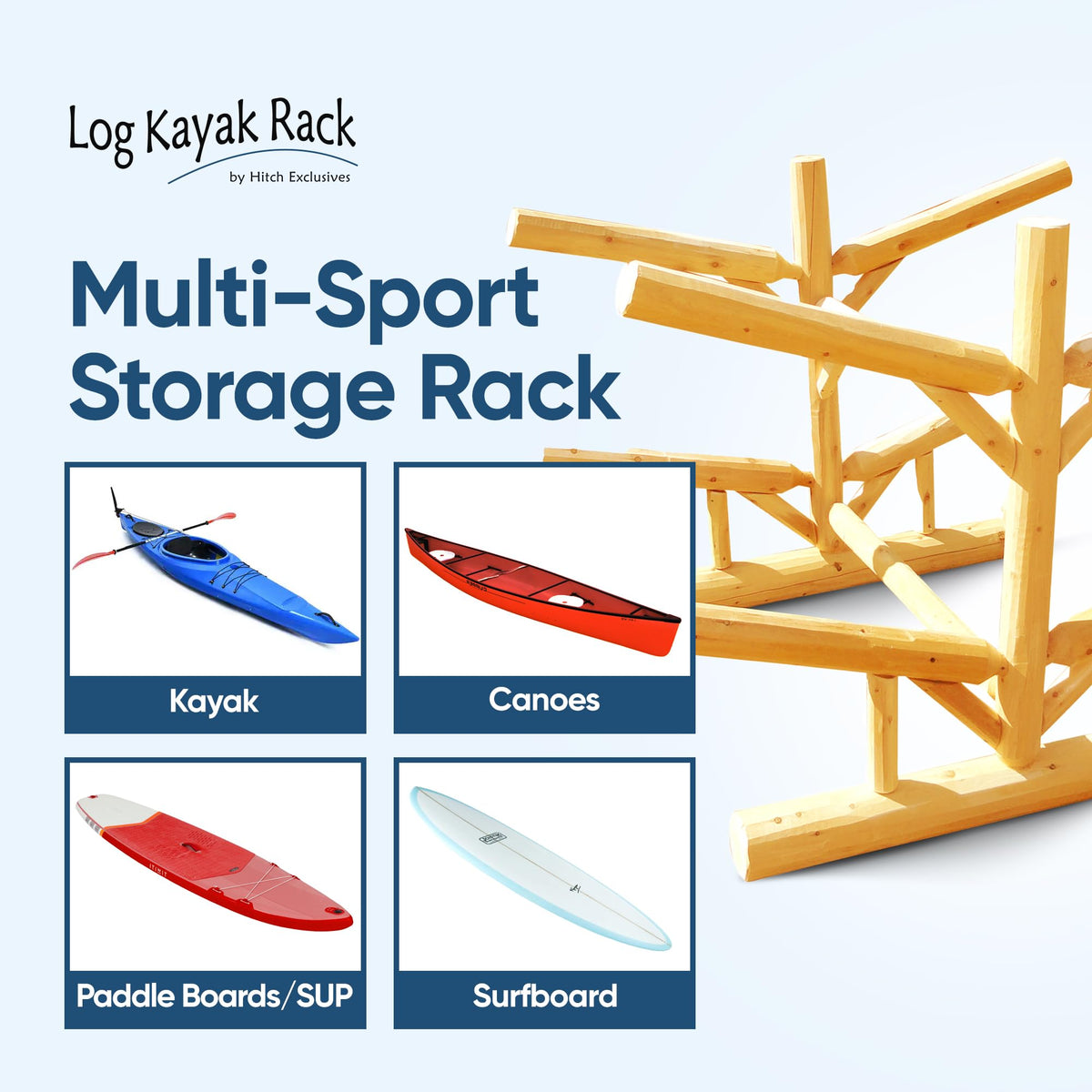 Freestanding Heavy Duty Canoe and SUP Storage Rack H397
