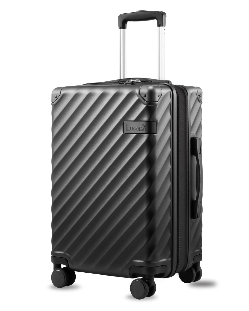 20 Inch Carry On Luggage 22x14x9 Charcoal Metallic H206769