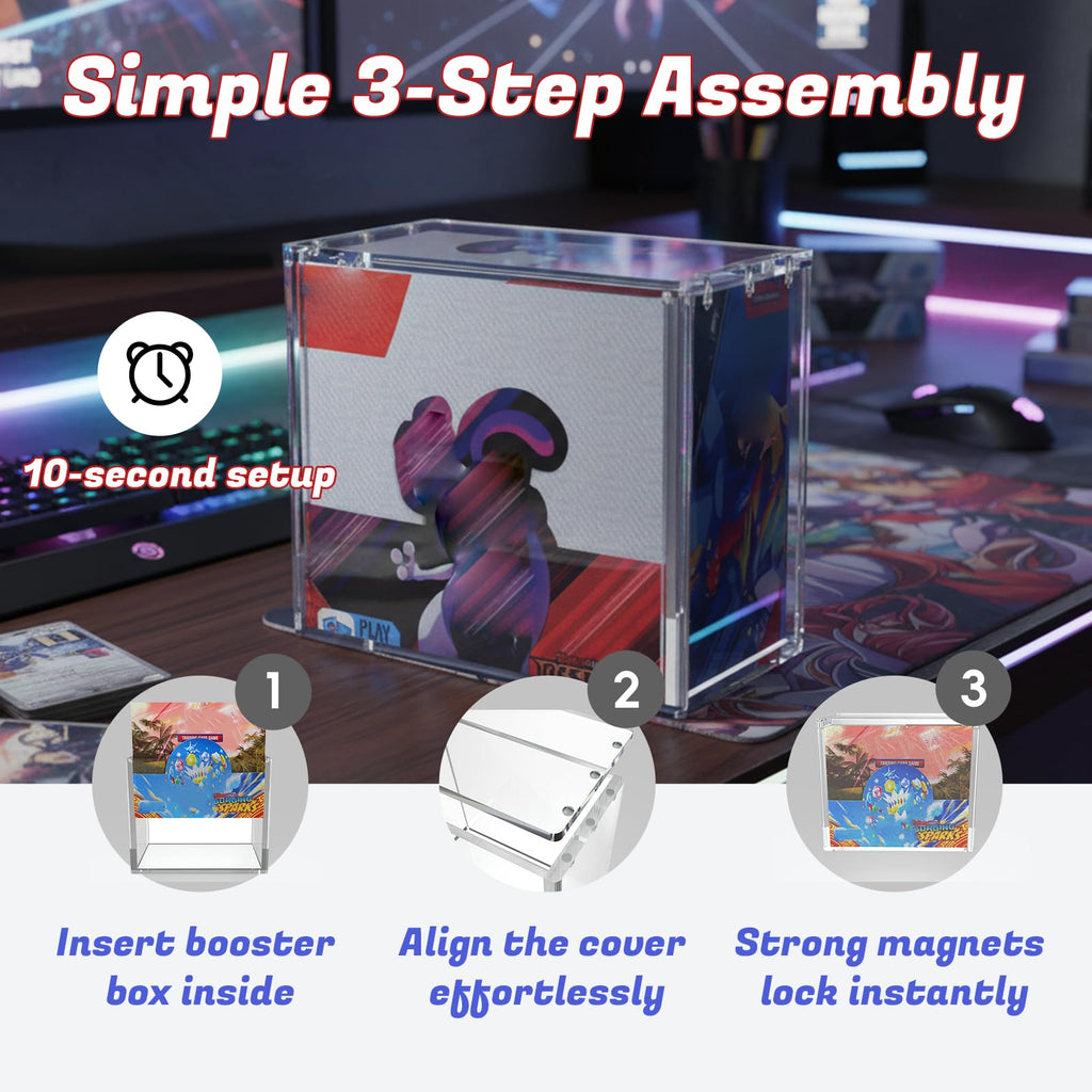 Clear Acrylic Booster Box Case with Magnetic Lid D433934