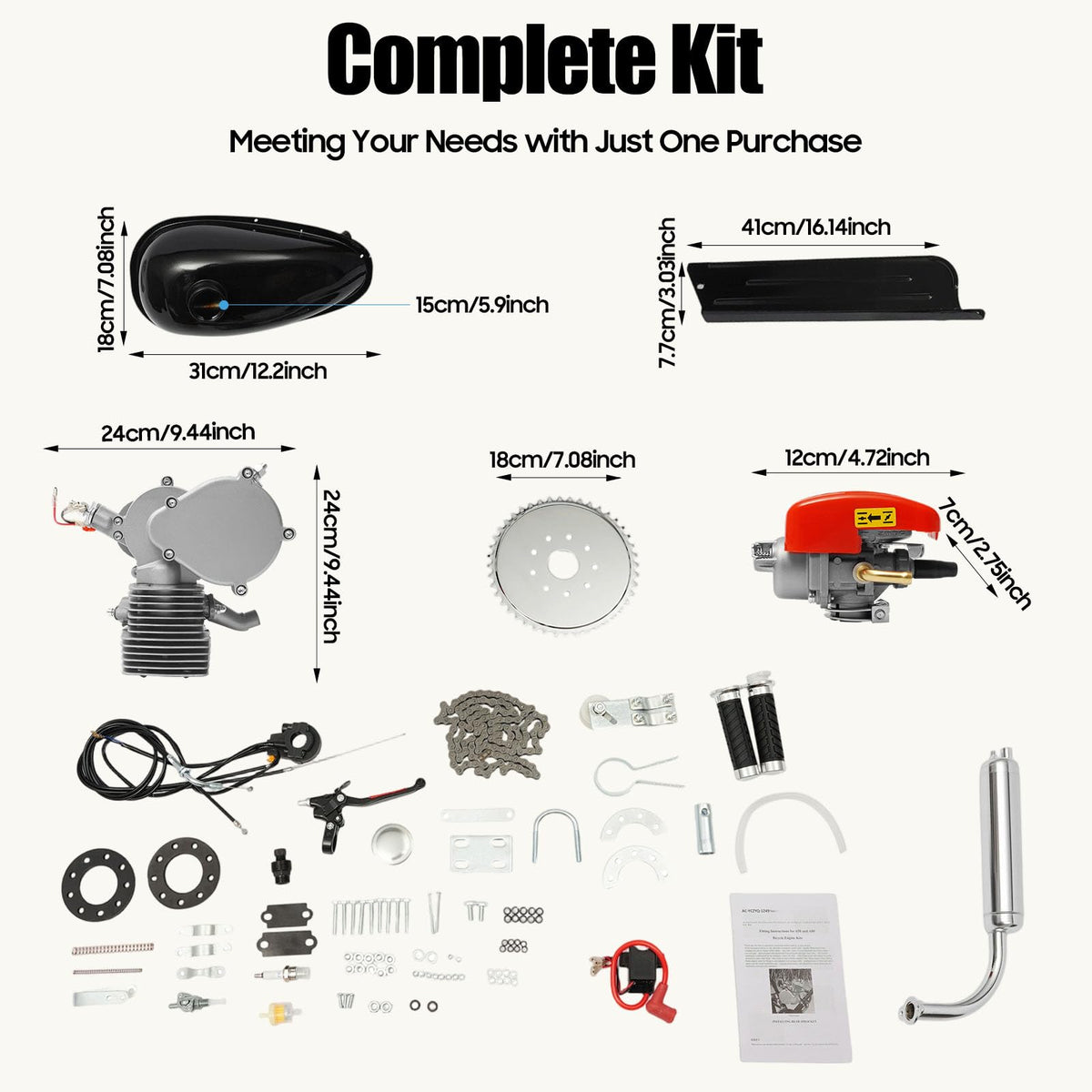 2 Stroke Bike Motor Kit with CDI Ignition Y52875