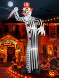 12Ft Halloween Inflatable Creepy Clown with LED Light I21218
