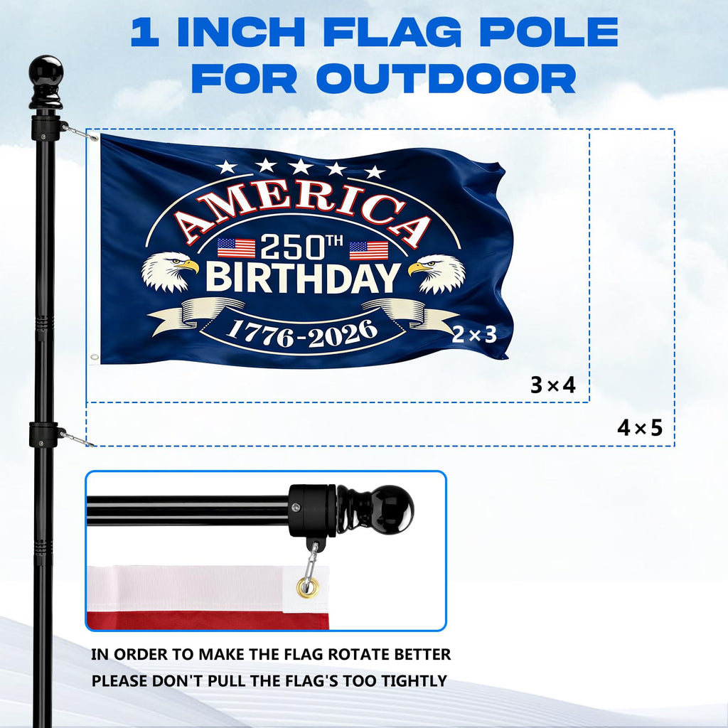 Stainless Steel Heavy Duty Flag Pole Kit W694