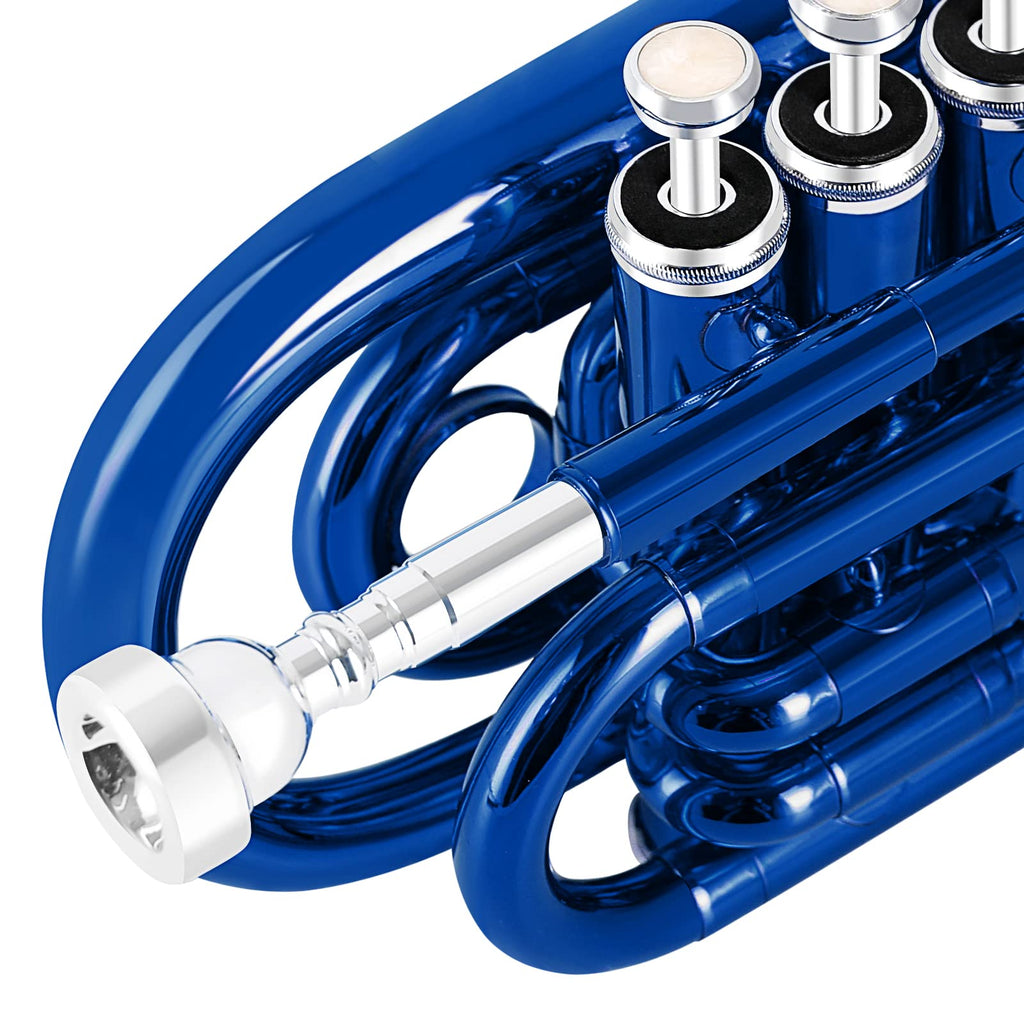 Bb Brass Pocket Trumpet with 7C Mouthpiece I2554