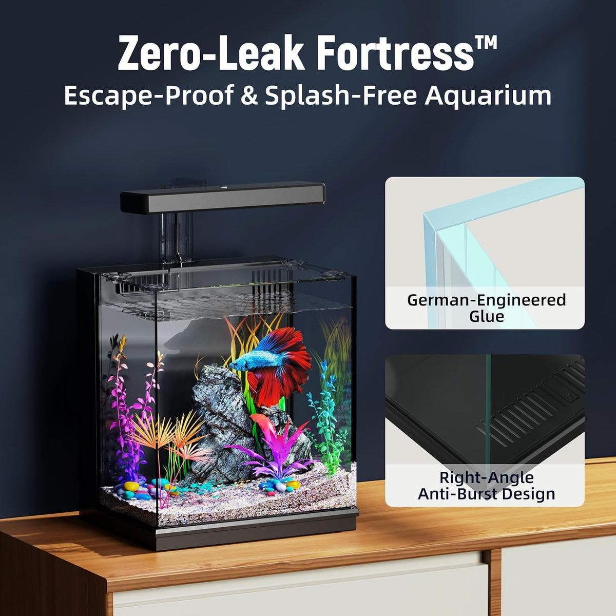 2 Gallon All-in-One Aquarium Kit with Filtration & LED Light Z9149
