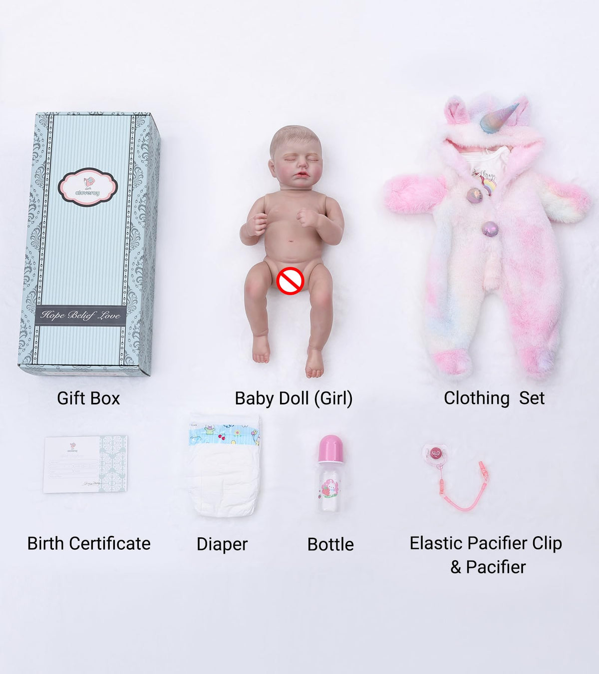 20 Inch Realistic Full Body Vinyl Baby Doll H216