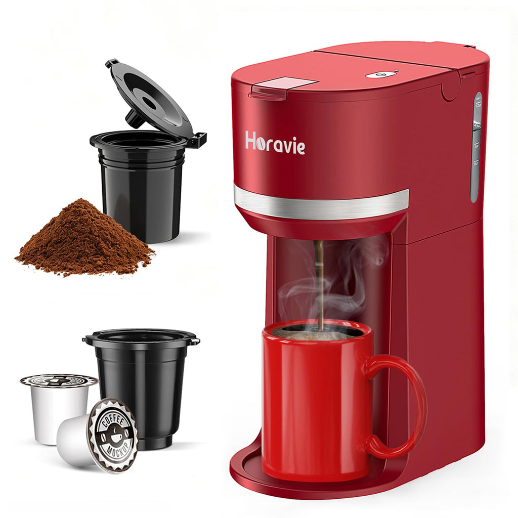 Single Serve Coffee Maker for K Cup and Grounds H8717