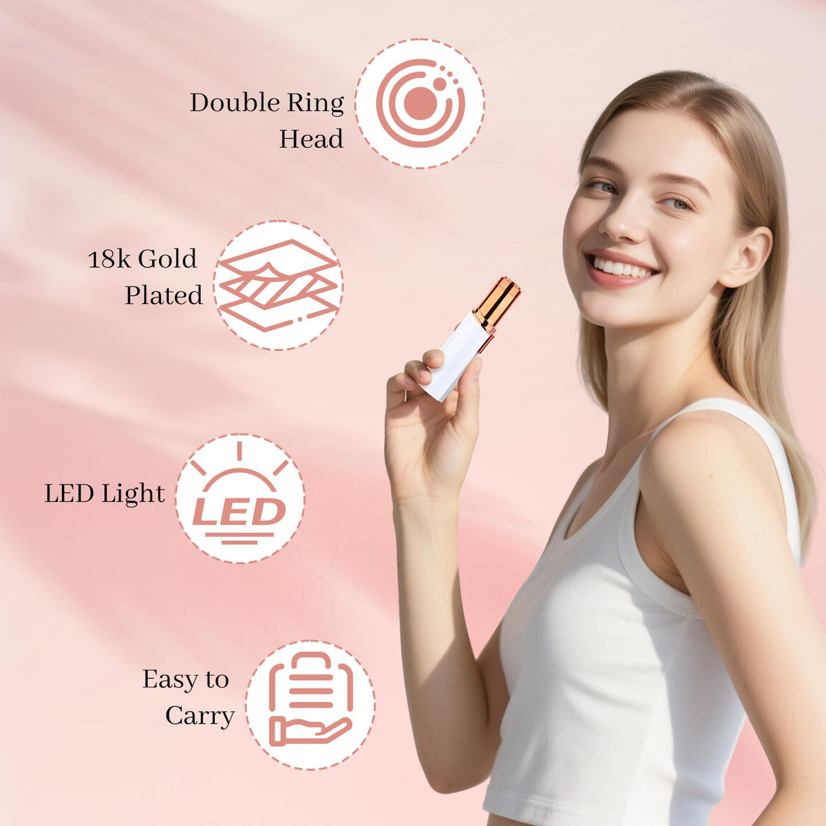 Rechargeable Facial Hair Remover with LED Light Z170