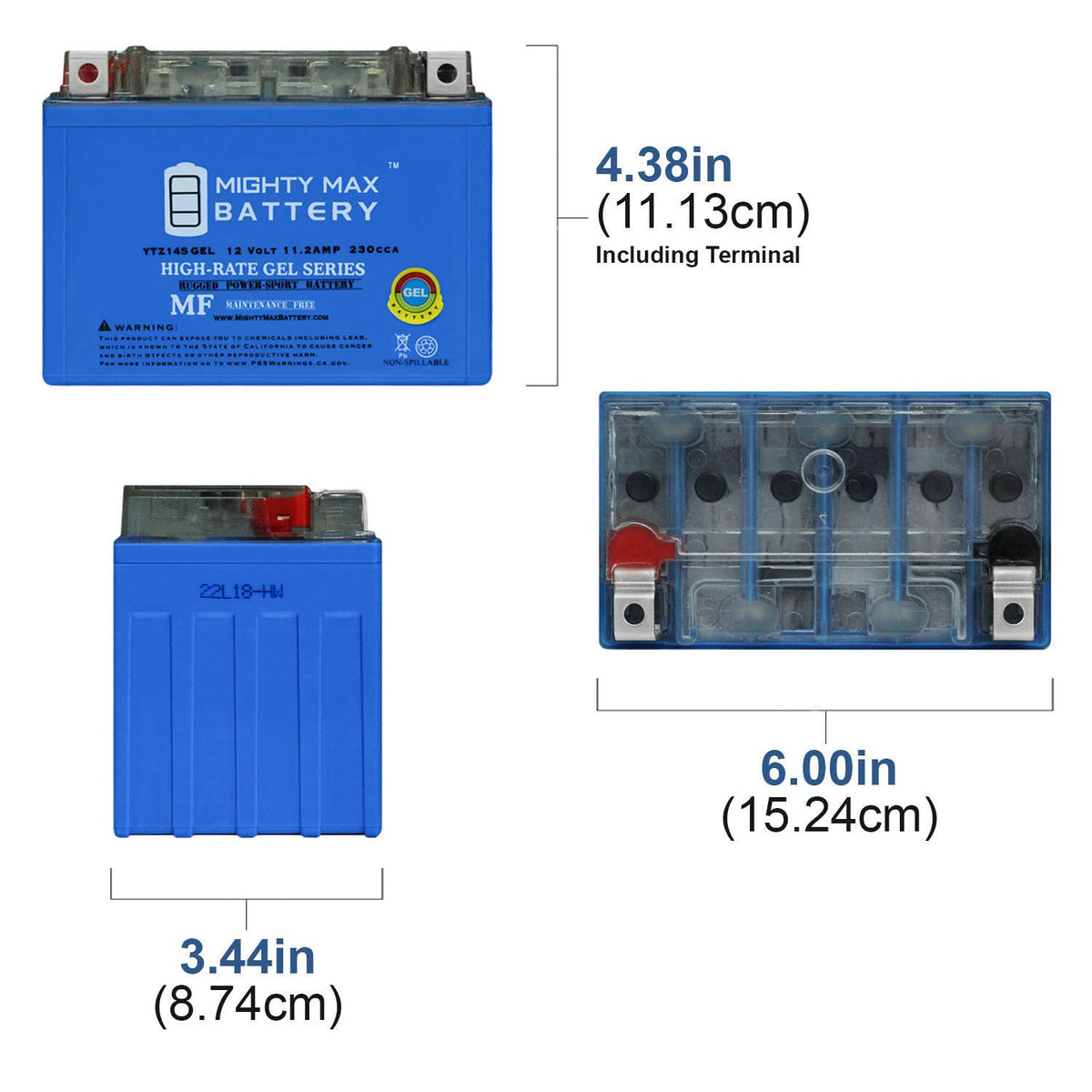 12V 11.2Ah GEL Battery P6189