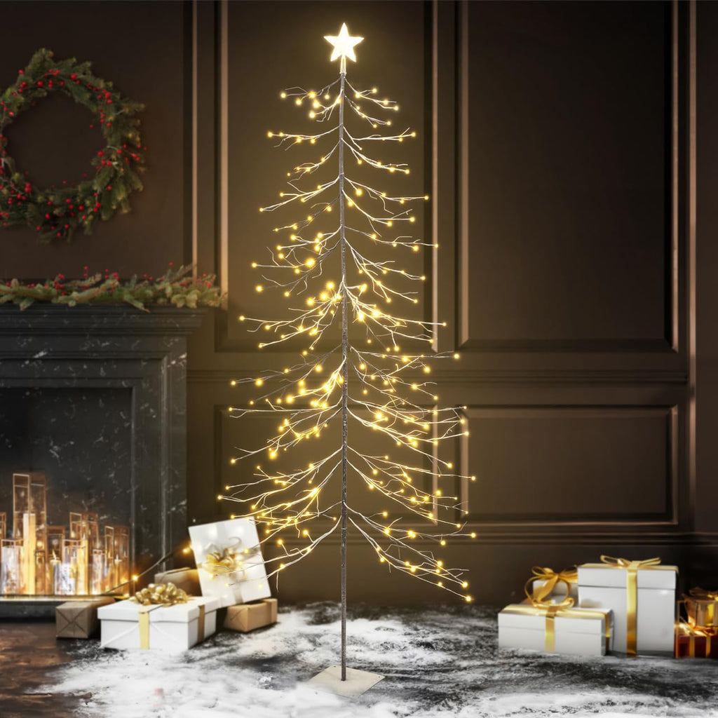 8 Ft Pre-Lit Twinkling Christmas Tree with Lights C864