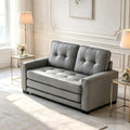 58 Inch Light Gray Upholstered Sleeper Sofa Bed Z901