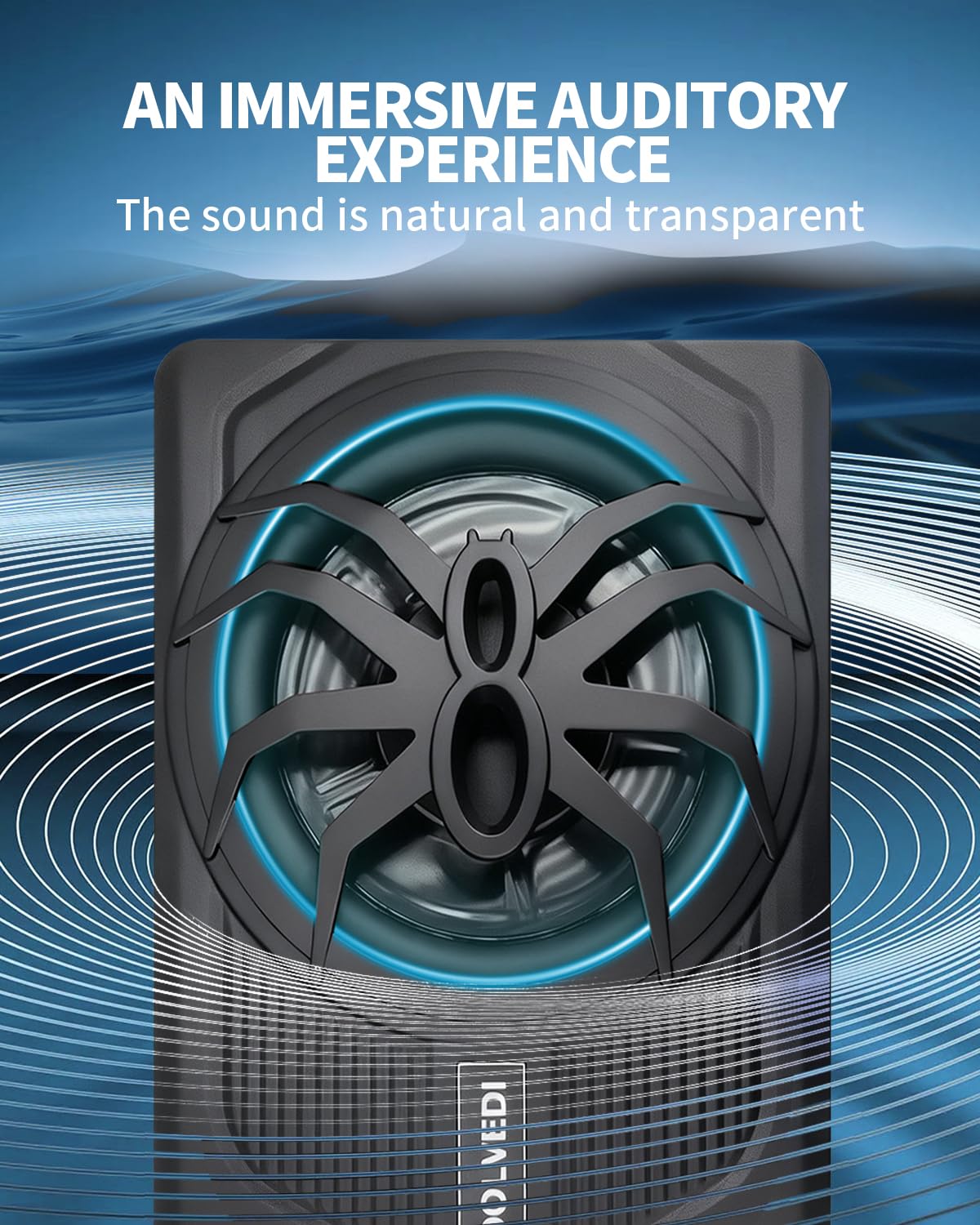 10" 1600W Slim Under Seat Powered Car Subwoofer W31658