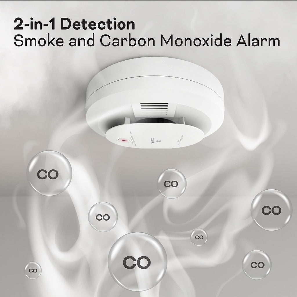 Hardwired Smoke & Carbon Monoxide Detector, 4 Pack F997882