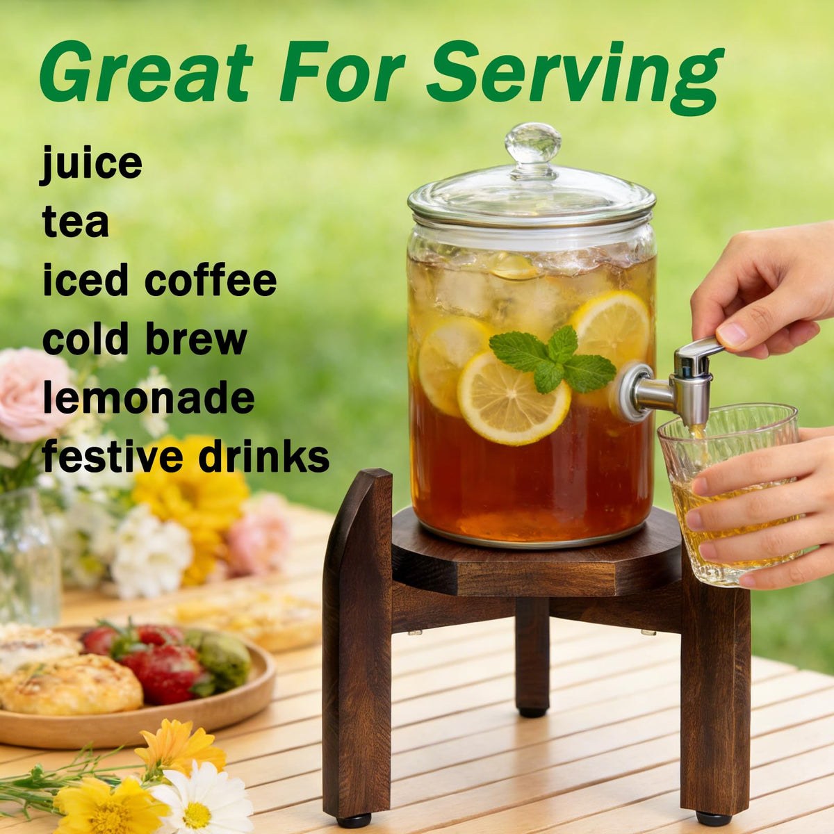 Adjustable 8-11.2 Inch Drink Dispenser Stand U4671