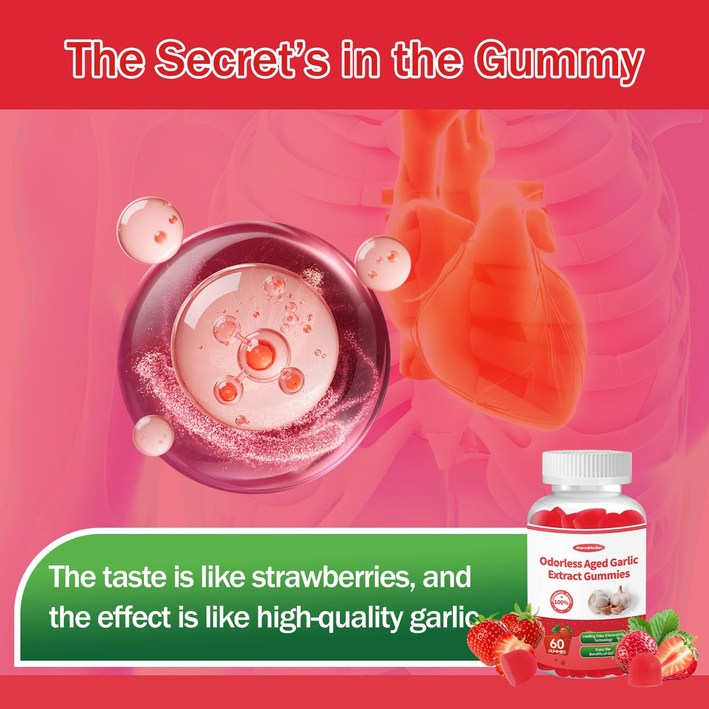 Aged Garlic Extract Gummies Strawberry Flavor L1008