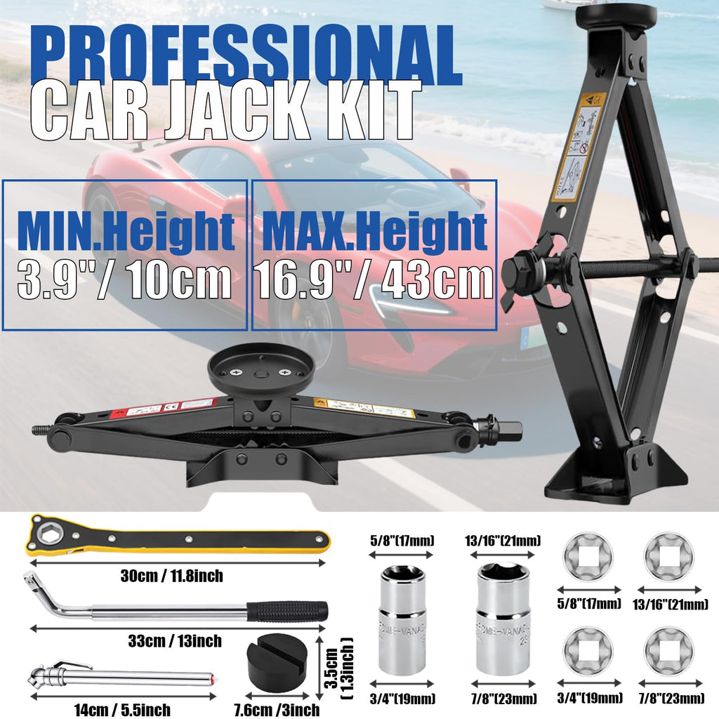 3 Ton Scissor Jack with Rubber Jack Pad G335