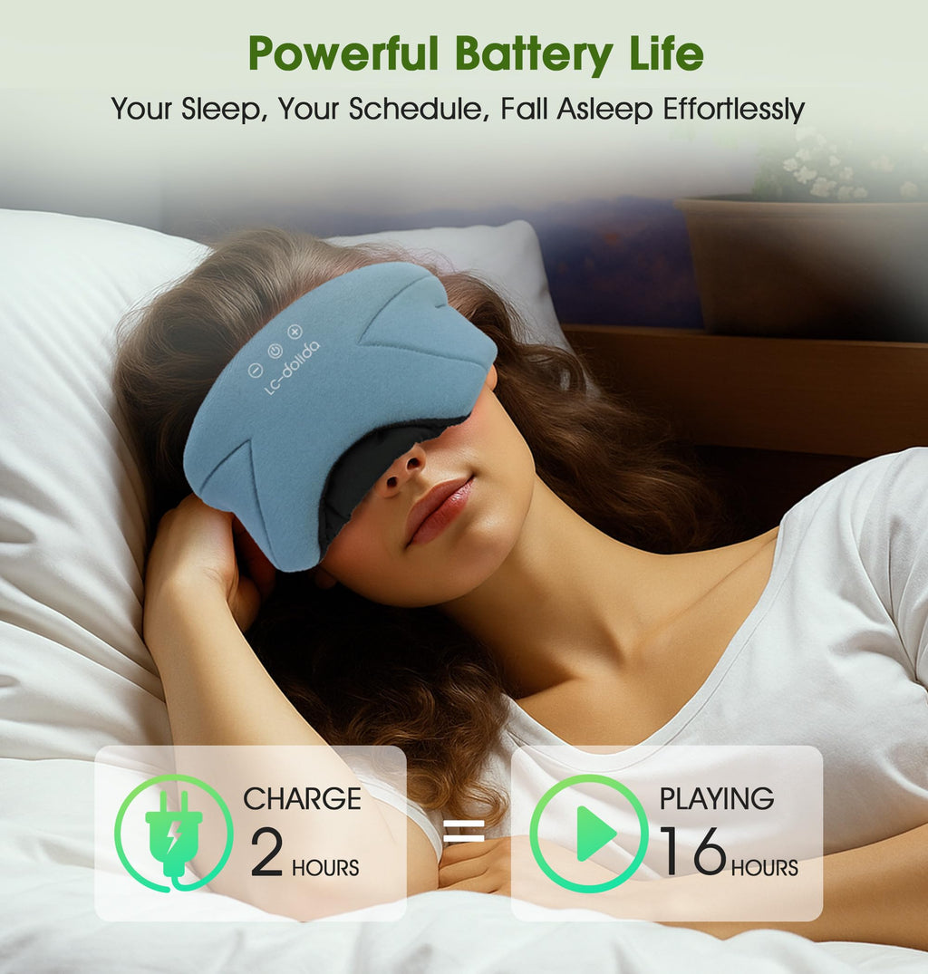 Soft Bamboo Cotton Bluetooth Sleep Mask with Headphones V596