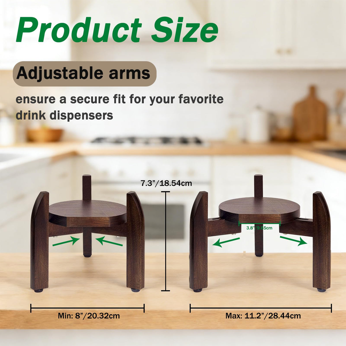 Adjustable 8-11.2 Inch Drink Dispenser Stand U4671