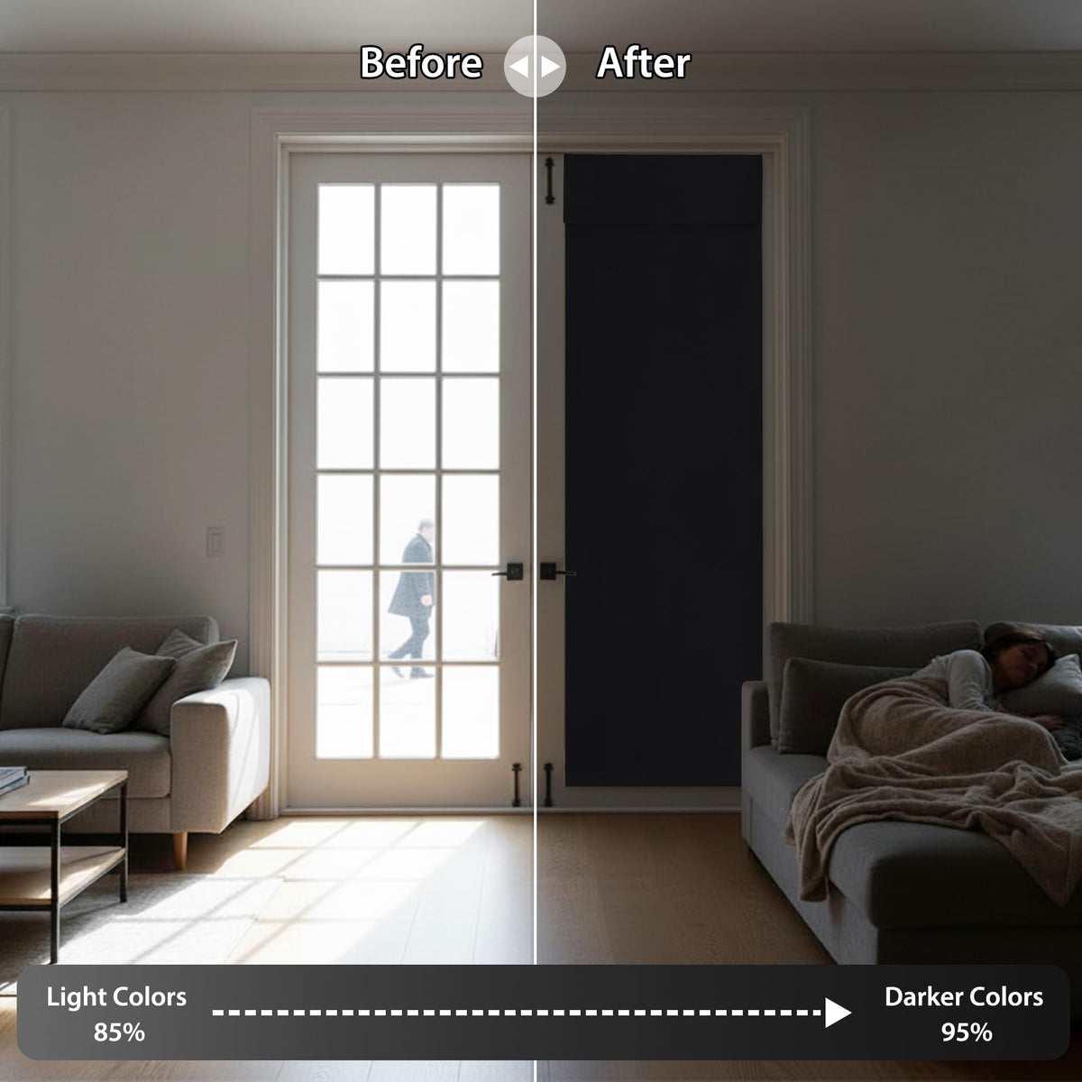 Blackout French Door Curtain 1 Panel X36083