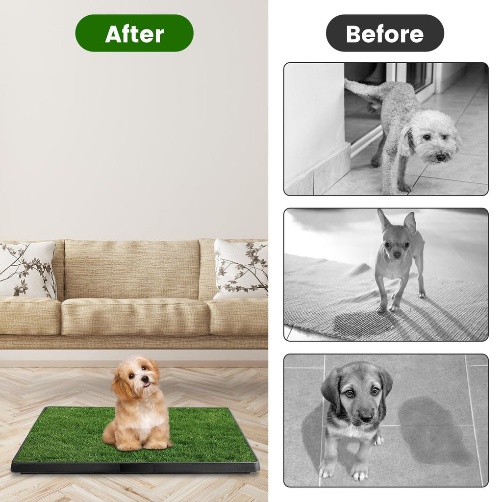 20 x 25 inches Washable Dog Grass Pee Pad with Tray X876