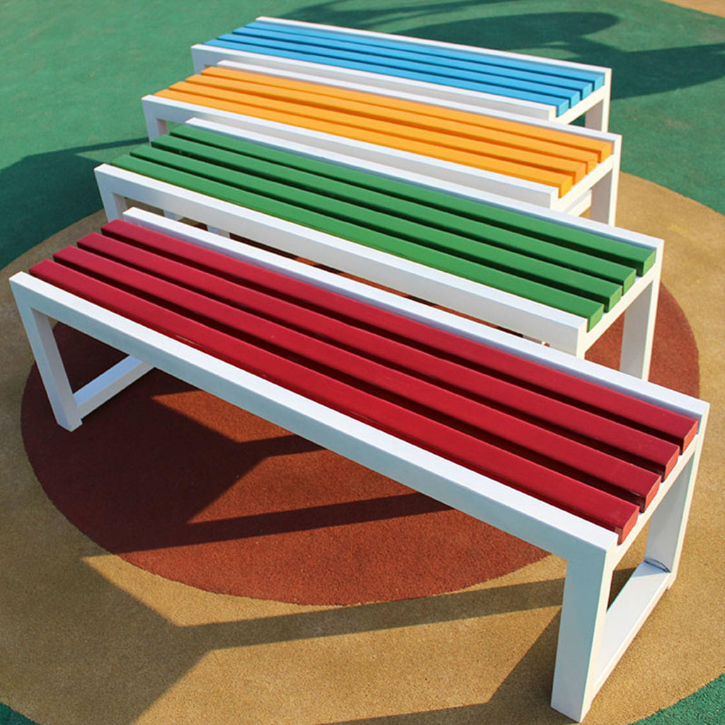 Weatherproof Metal Garden Bench Cast Iron Outdoor Seating J134424