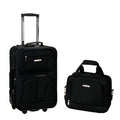 Expandable Softside Upright Luggage Set, Black, 2-Piece (14/19) M26889