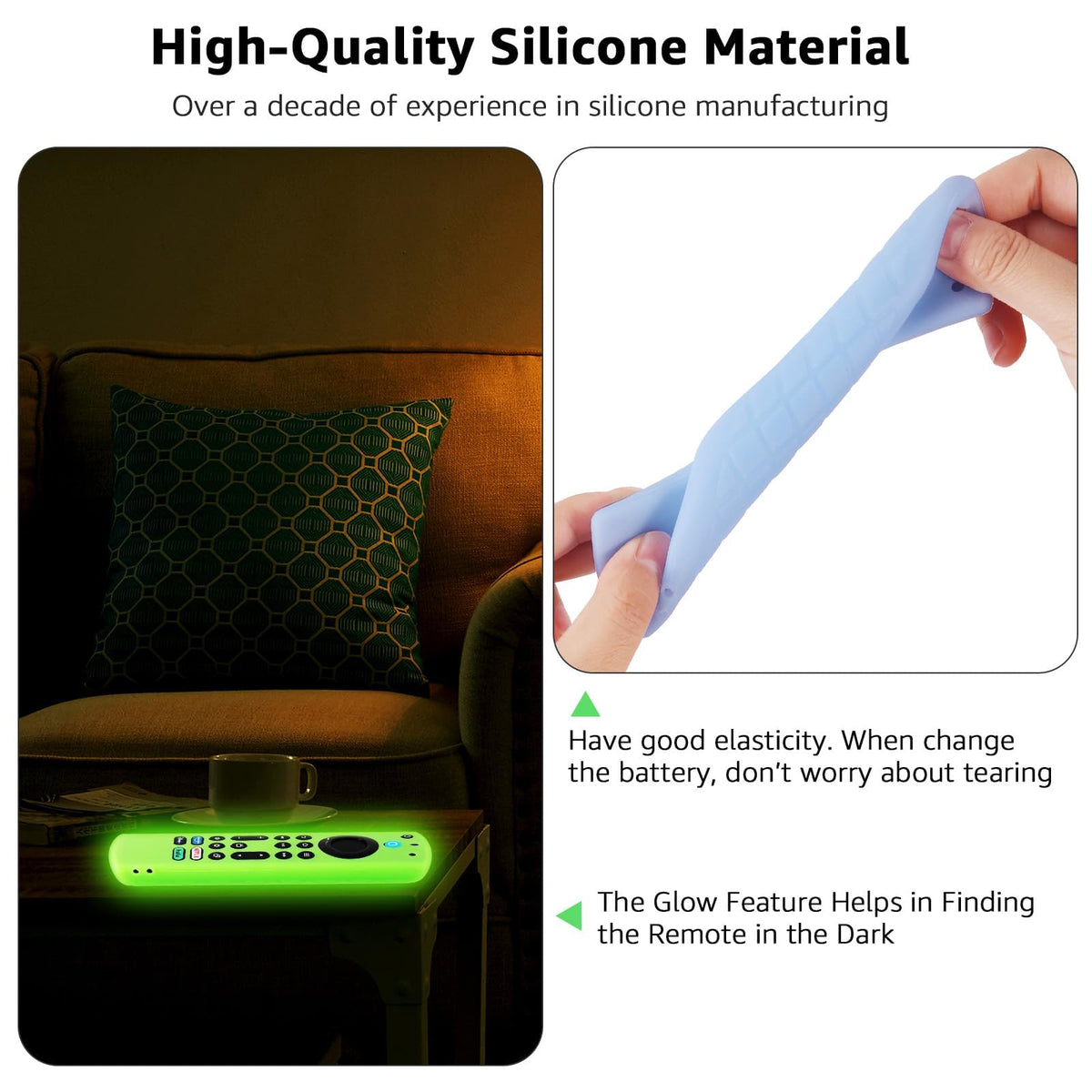 Silicone Remote Cover Glow in The Dark with Lanyard O388
