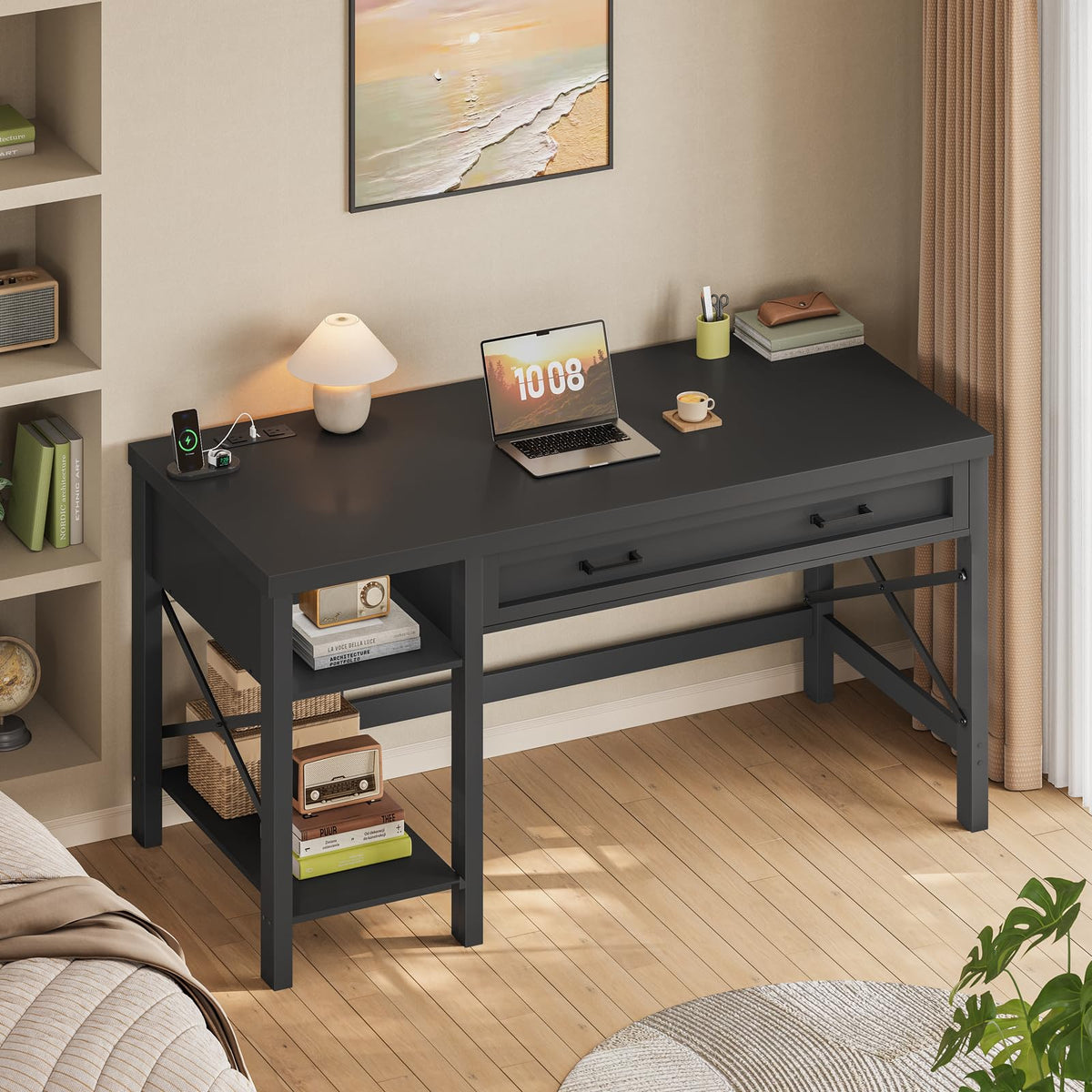 40" Farmhouse Small Desk with Drawers C453000