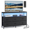 Wide Dresser with 6 Drawers & Open Shelf C80993