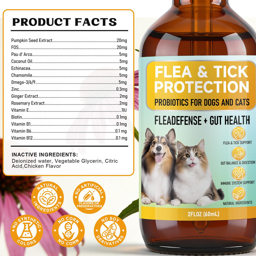 4-in-1 Natural Herbal Supplement Drops for Dogs & Cats J6857