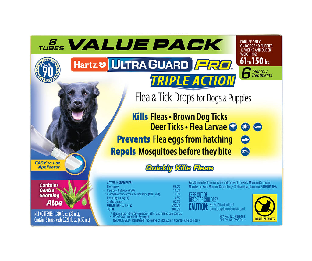 Flea & Tick Topical Dogs & Puppies Treatment, 6 Months, 61-150 lbs Q883