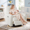 White Power Rocking Recliner Chair E693