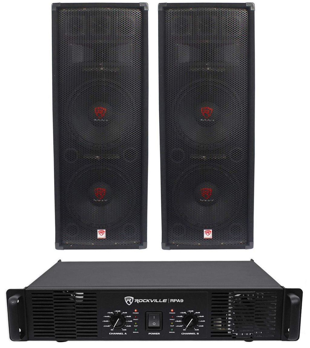 12" 2000W DJ PA Speaker Pair with Amplifier Y403087