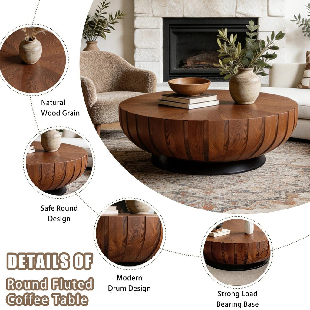 Mid-Century Round Coffee Table S524