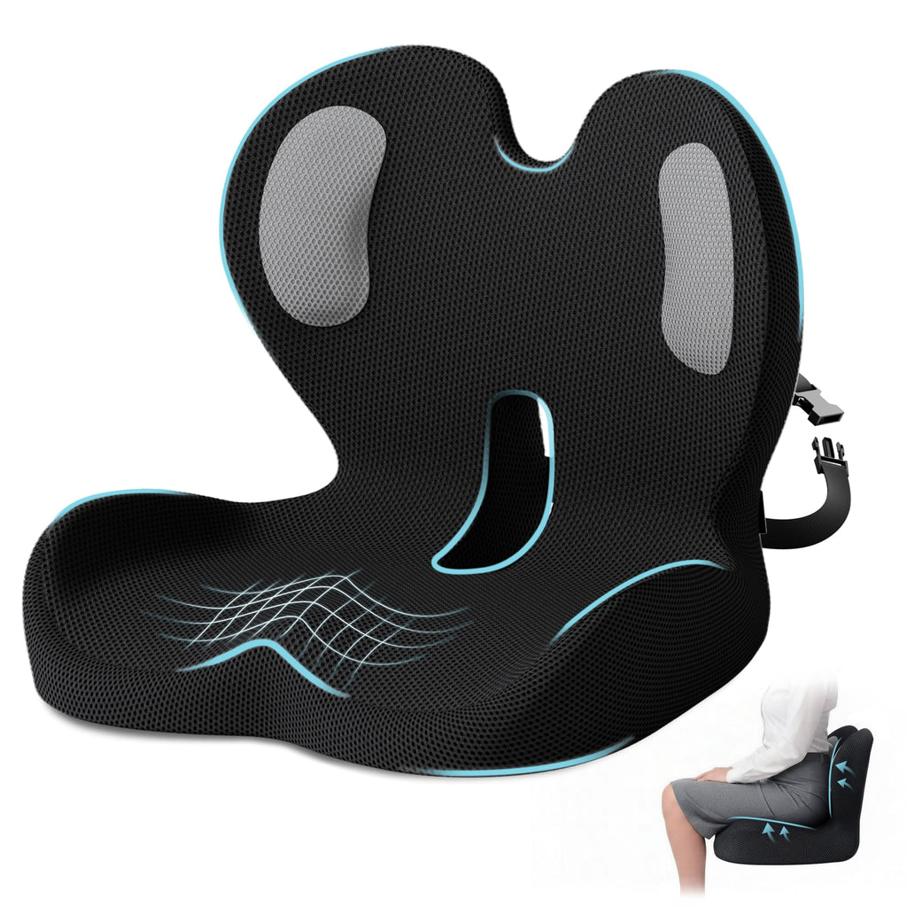 Ergonomic Seat Cushion & Lumbar Support Pillow J40330