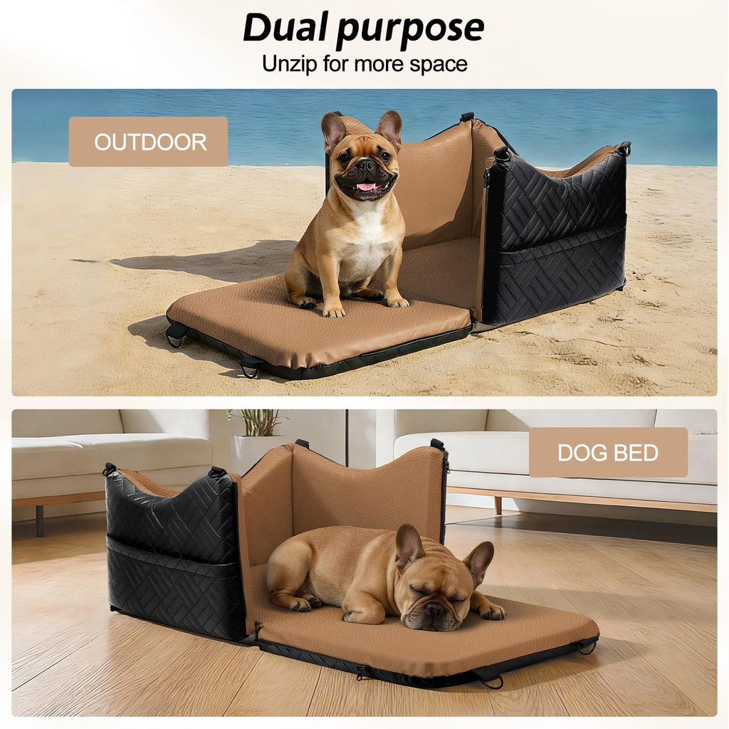 Waterproof PU Leather Dog Car Seat with Safety Belt M3794