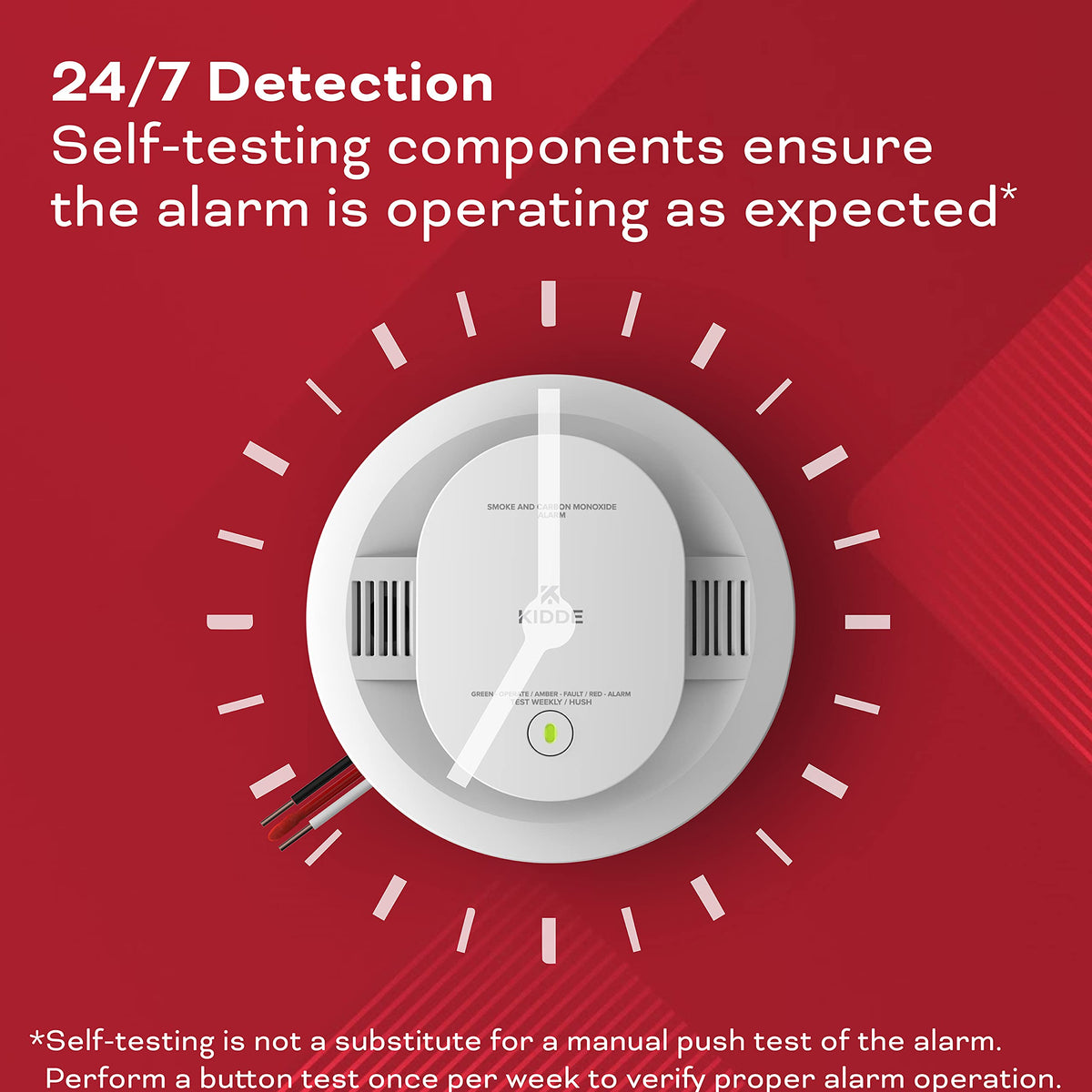 Hardwired Smoke & Carbon Monoxide Detector, 4 Pack F997882