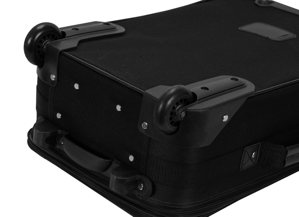 Expandable Softside Upright Luggage Set, Black, 2-Piece (14/19) M26889