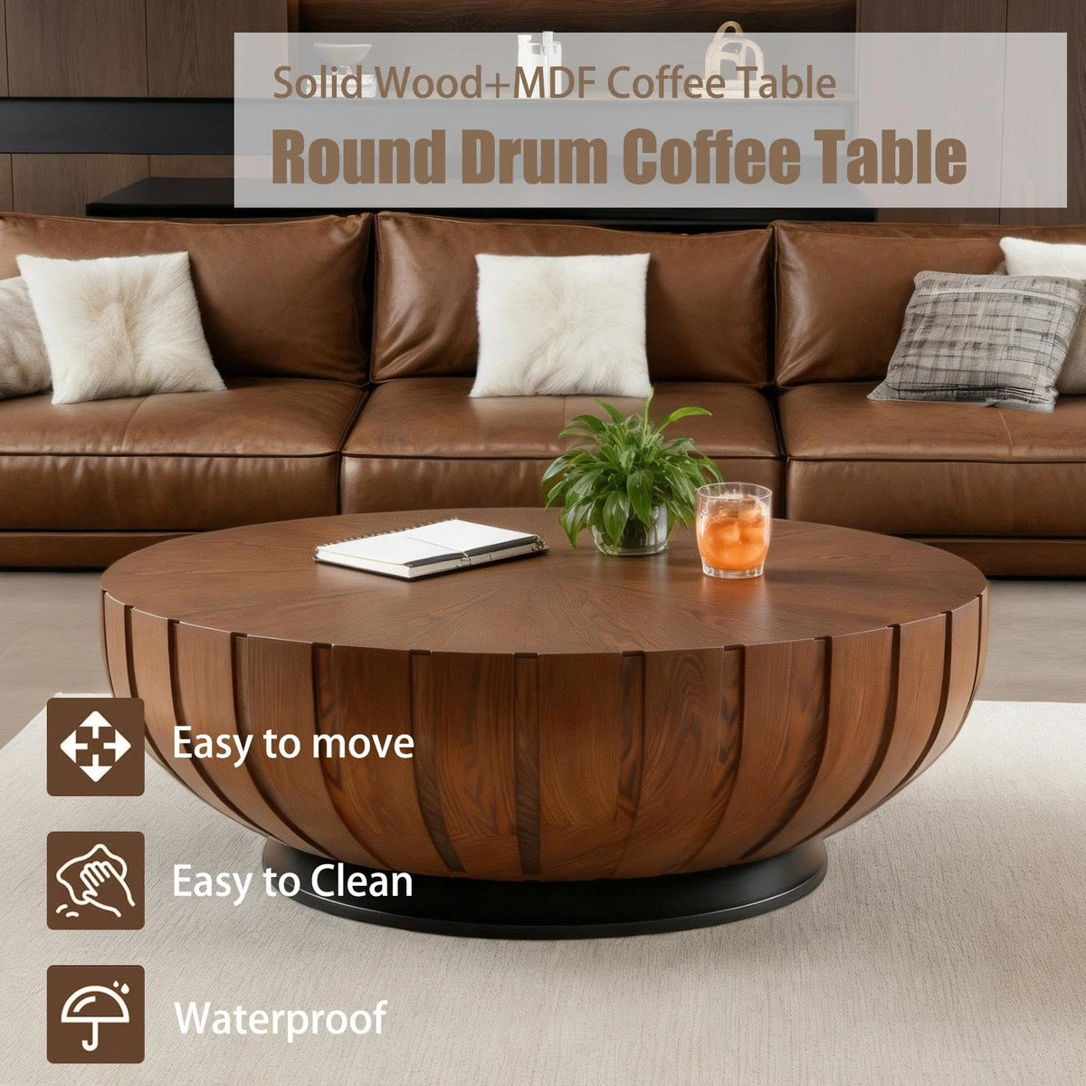 Mid-Century Round Coffee Table S524