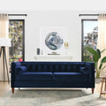 Navy Blue Velvet Tufted Sofa G113