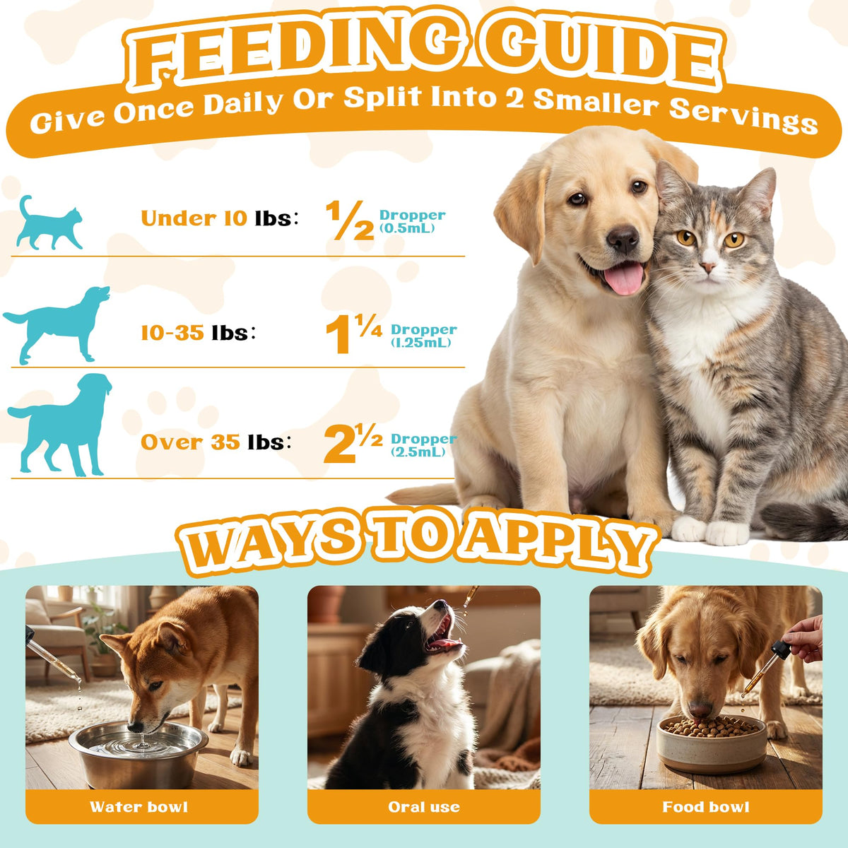 4-in-1 Natural Herbal Supplement Drops for Dogs & Cats J6857
