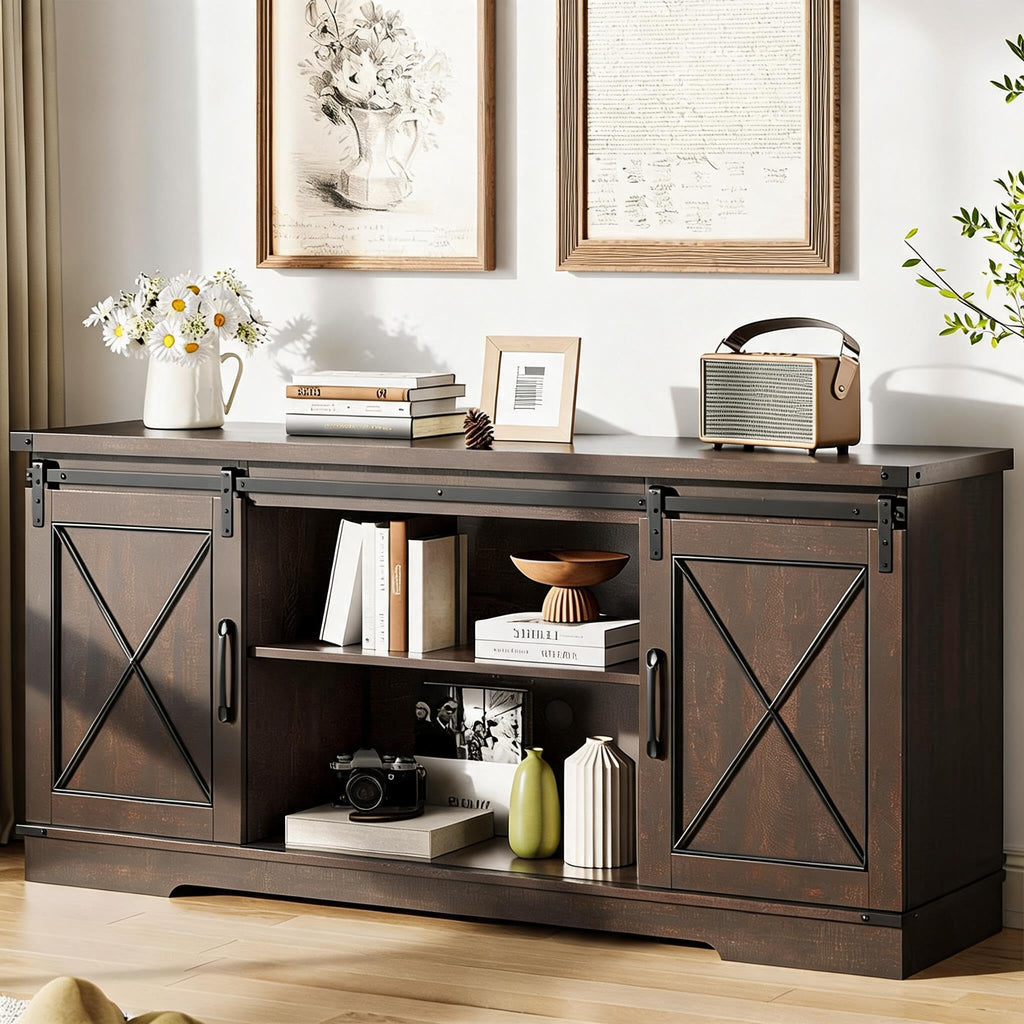 59" Brown Farmhouse TV Stand M3432
