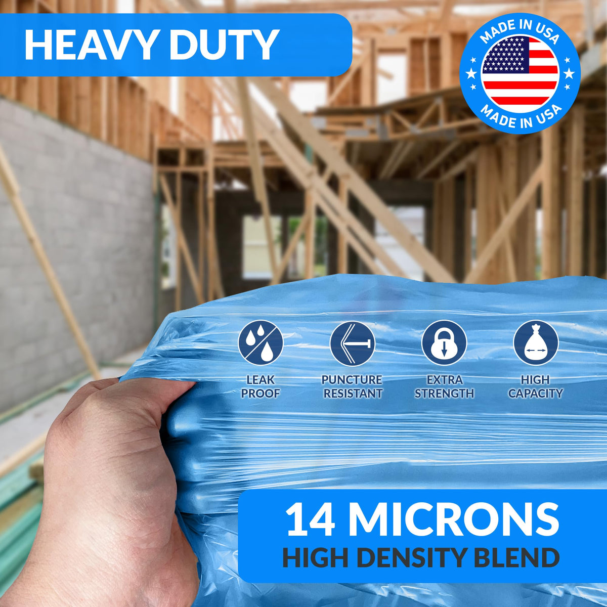 40-45 Gallon Heavy Duty Trash Bags V3707