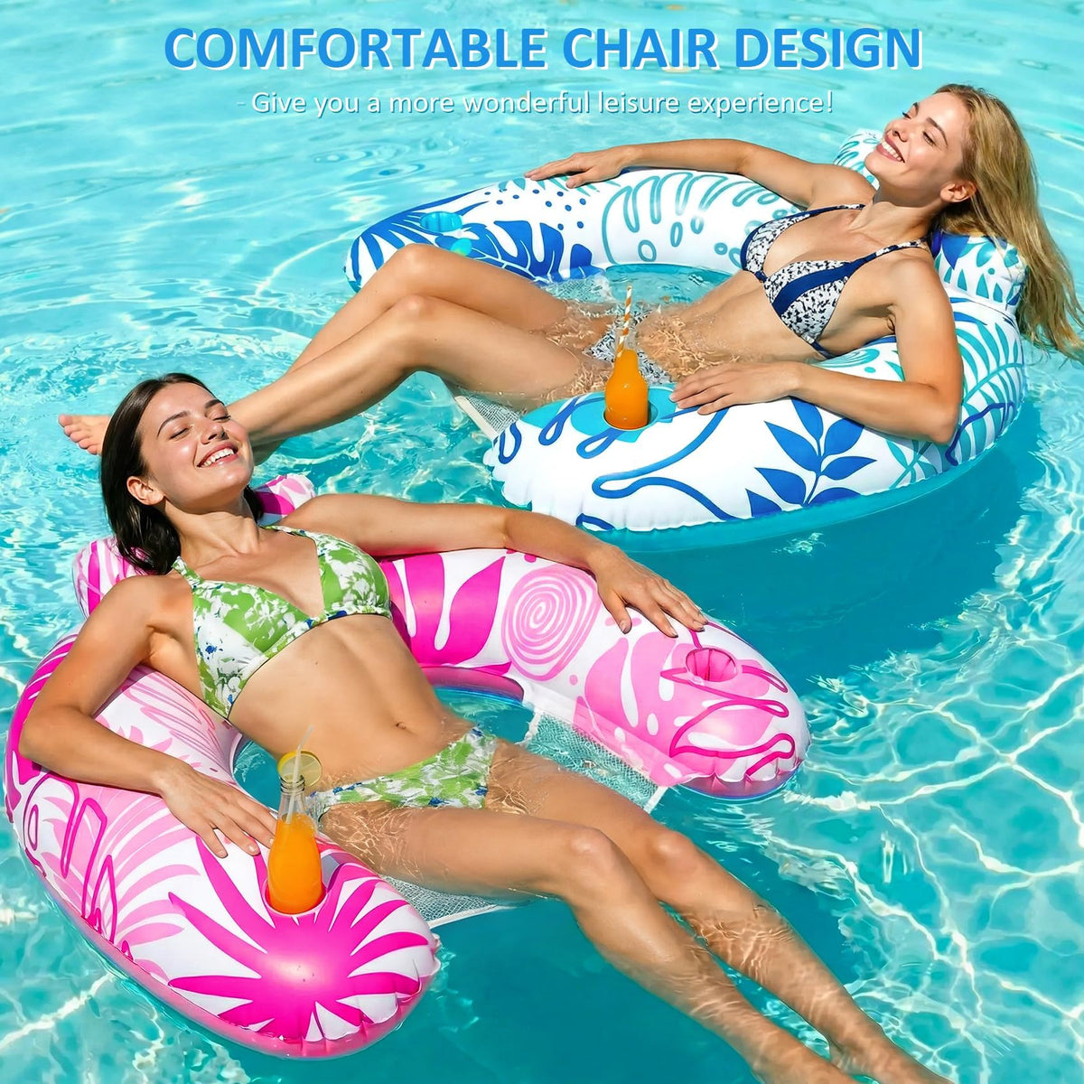 Inflatable Pool Float Chair 3 Pack W2580