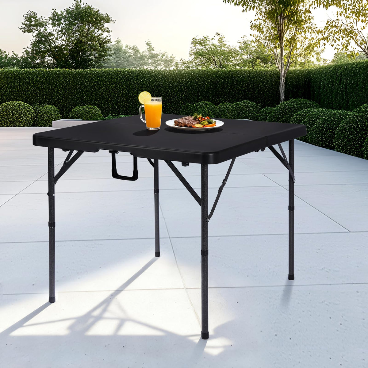 34" Black Folding Card Table X5582