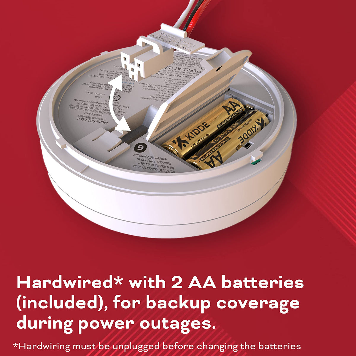 Hardwired Smoke & Carbon Monoxide Detector, 4 Pack F997882