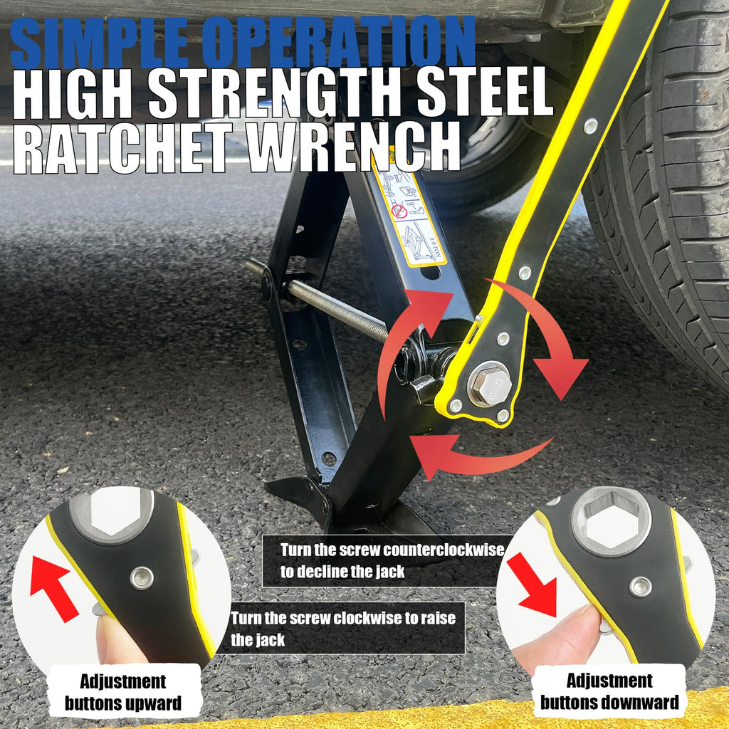 3 Ton Scissor Jack with Rubber Jack Pad G335