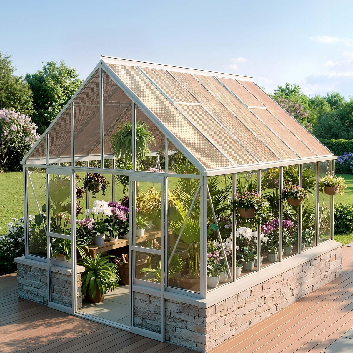 12Pcs Polycarbonate Roofing Panels Double Layer R5763