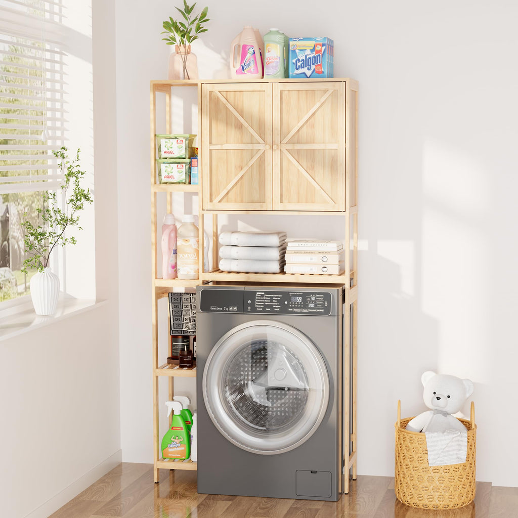 Bamboo Over-the-Toilet Storage Cabinet with Shelves Q892669