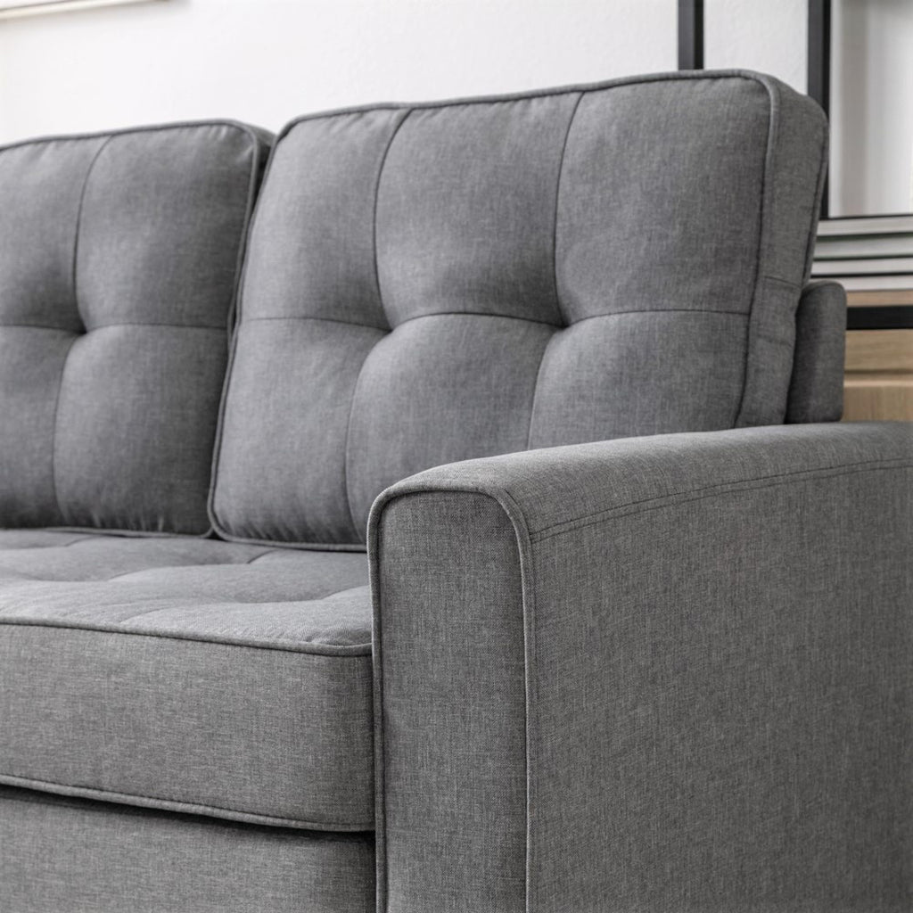 58 Inch Light Gray Upholstered Sleeper Sofa Bed Z901